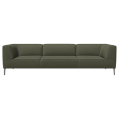 Moooi Dreisitziges Sofa So Good in Alge-Polsterung mit polierten Aluminiumfüßen