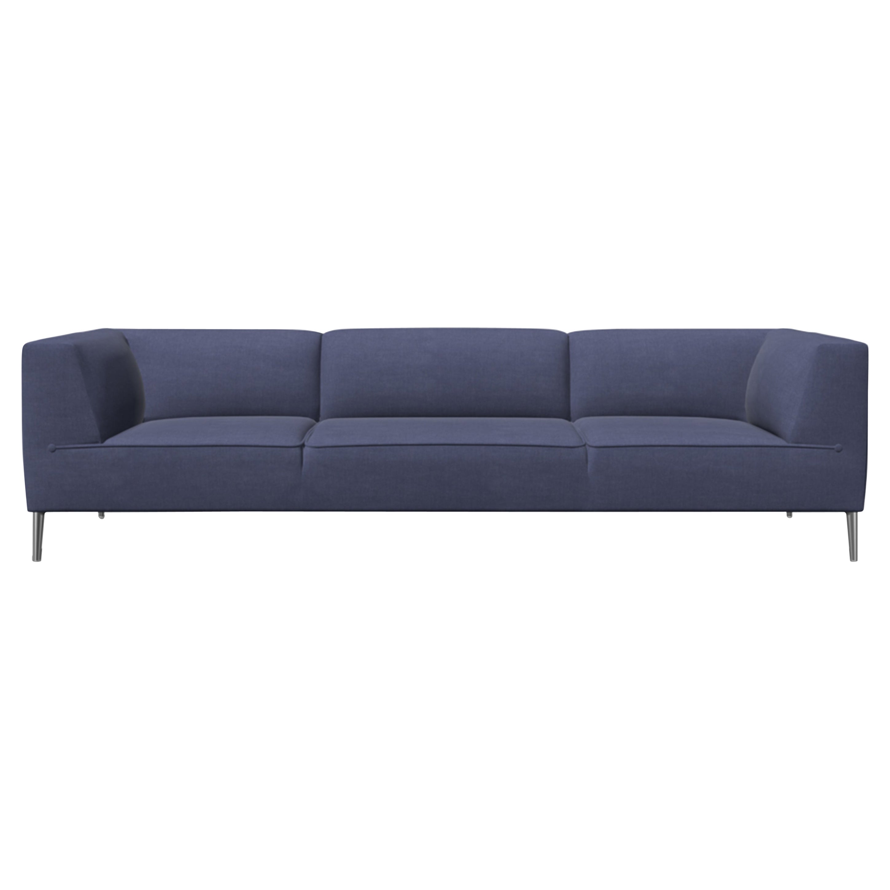 Moooi Dreisitziges Sofa So Good aus Segeltuch mit 2 Polsterungen und polierten Aluminiumfüßen