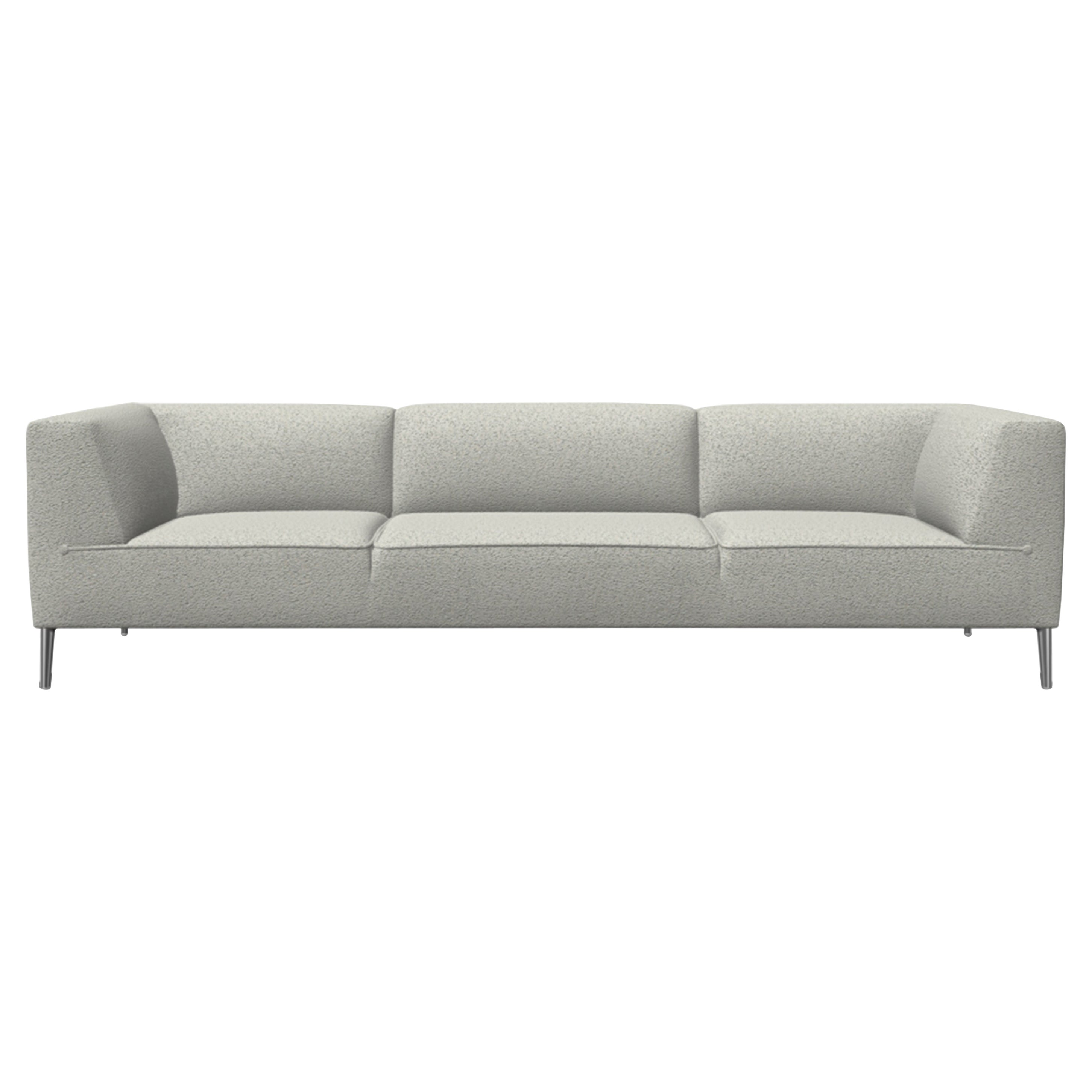 Moooi Dreisitziges Sofa So Good in Tonica mit 2 Polsterungen und polierten Aluminiumfüßen