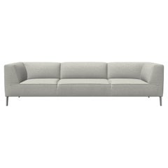 Moooi Triple Seat Sofa So Good in Tonica 2 Upholstery & Polished Aluminum Feet