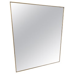 Fabulous 'Square' Larger Brass Mirror-1960s, Italy