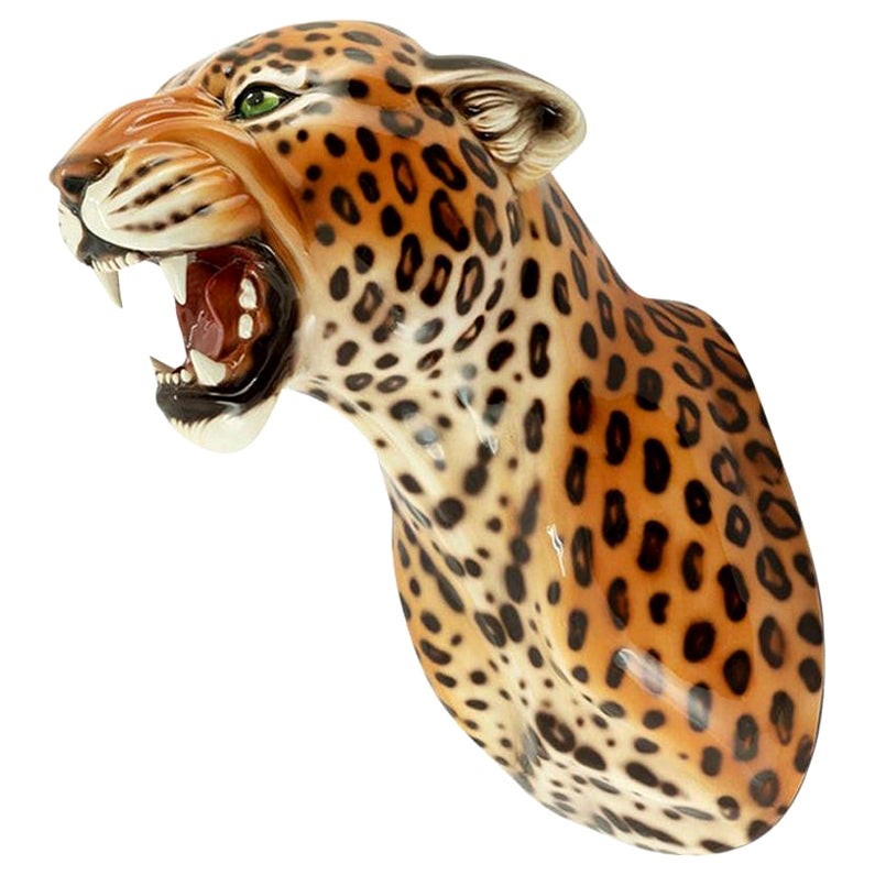 Leopard Spotted Wall Decoration in Ceramic