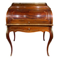 Unique French Roll-Up Secretary/Desk in the Transition Style from Around 1890