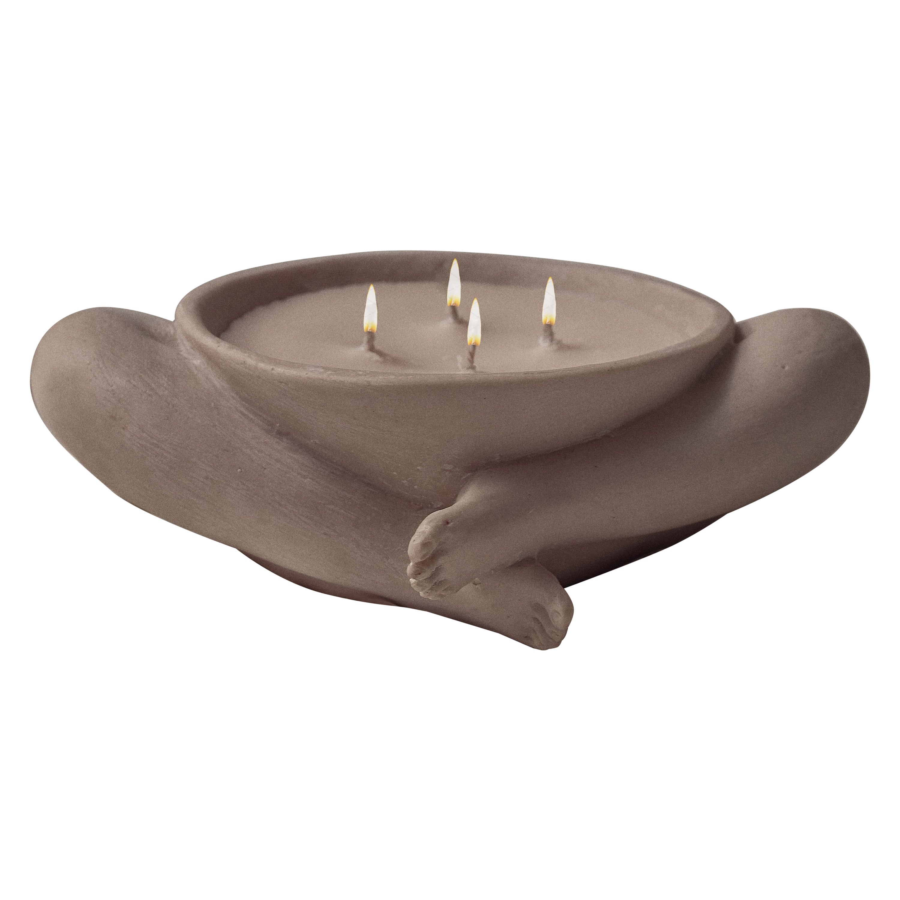 Marcela Cure Meditative Pose Sculptural Candle - Sandalwood For Sale