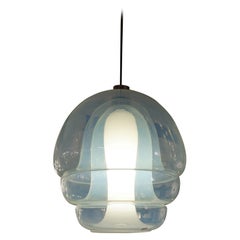 "Ls 134" Murano Glass Pendant Lamp by Nason for Mazzega, Italy, 1960s