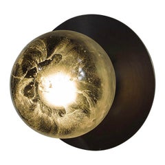 Cast Glass With Patinated Brass Wall Sconce, Iris by Garnier&Linker