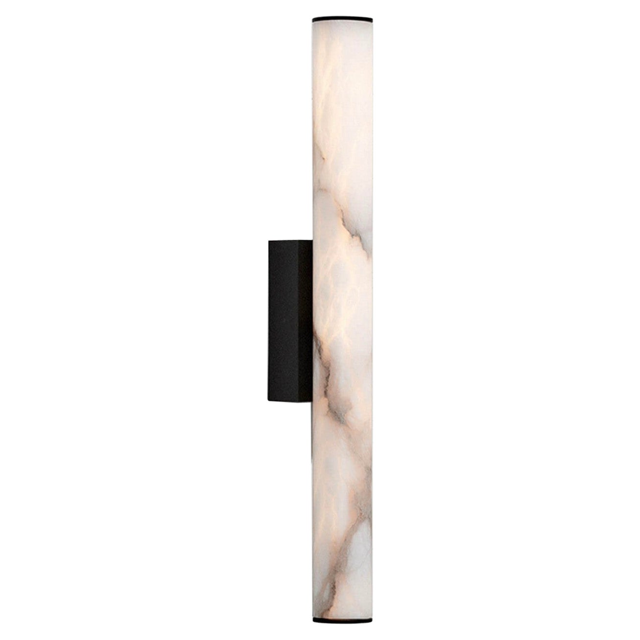 Alabaster and Patinated Brass Wall Sconce, Callisto by Garnier&Linker