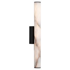 Alabaster and Patinated Brass Wall Sconce, Callisto by Garnier&Linker