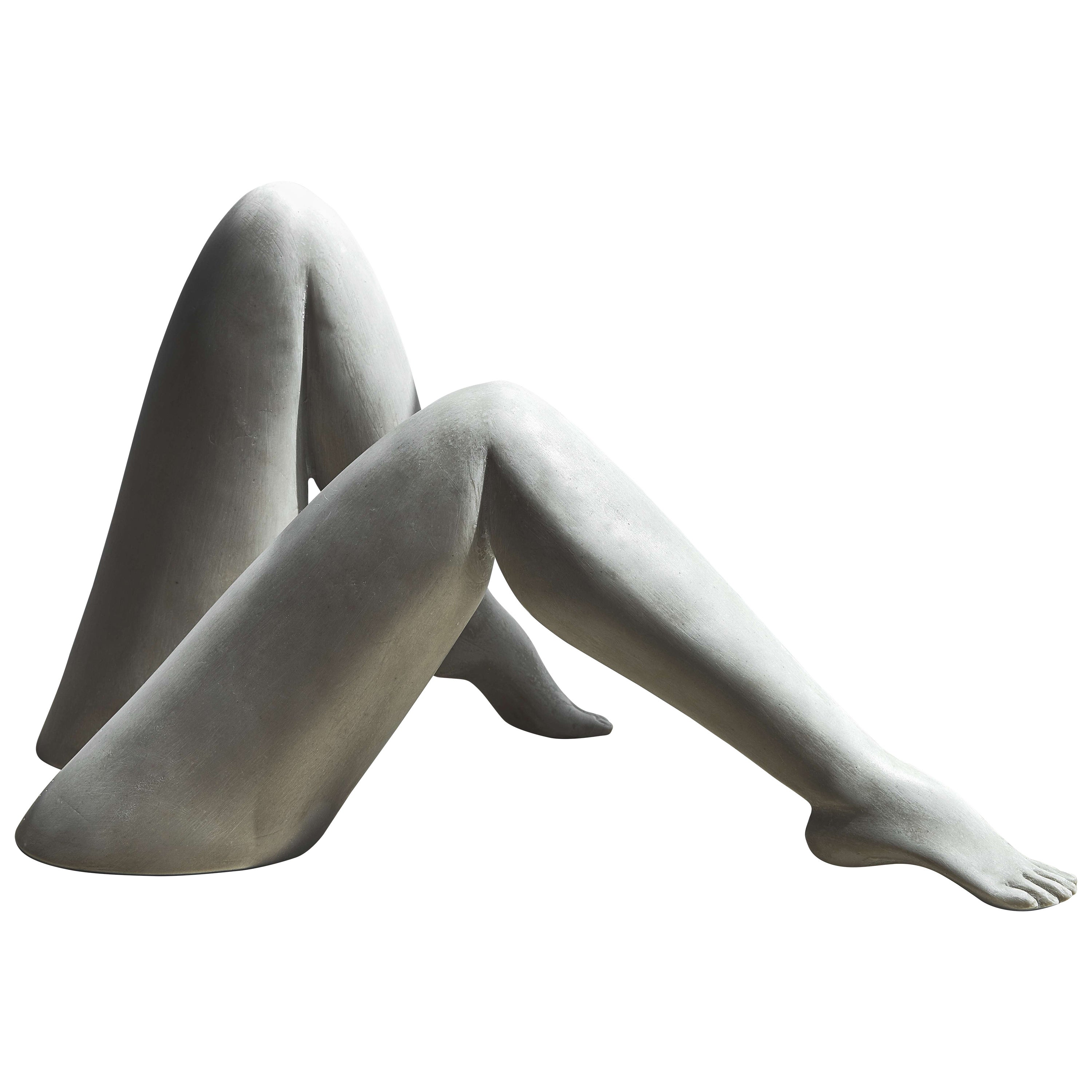 Marcela Cure Le Gambe Hand-Crafted Resin and Stone Leg Sculpture  For Sale