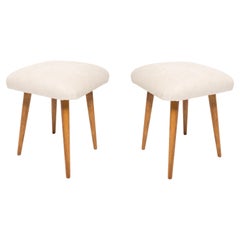Set of Two Light Beige Stools, Europe, 1960s