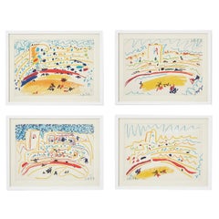 Pablo Picasso, Four Unsigned Prints from the Book of Lithographs 'Toro Y Torero'