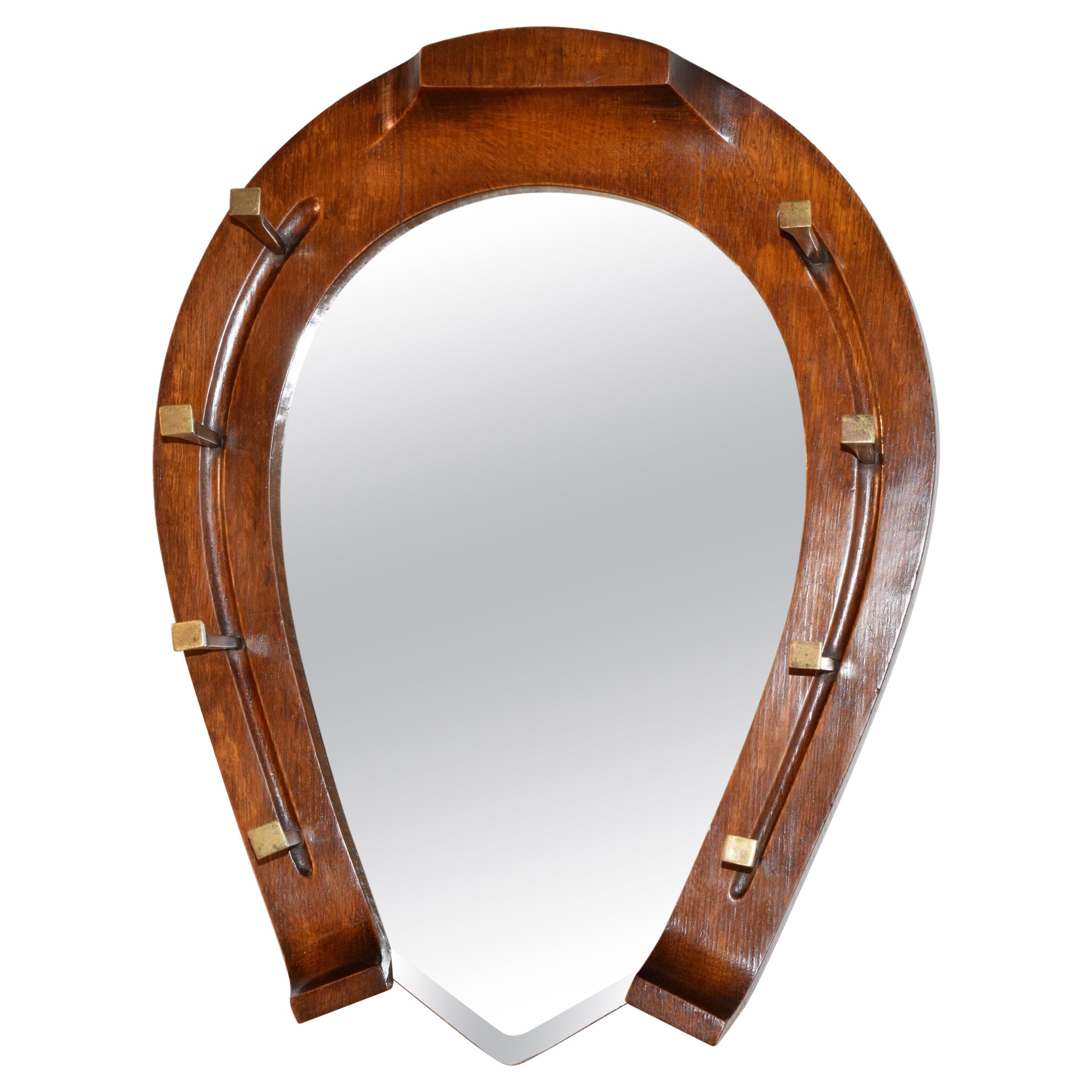 English Horseshoe Mirror, Dated May 11, 1878 For Sale
