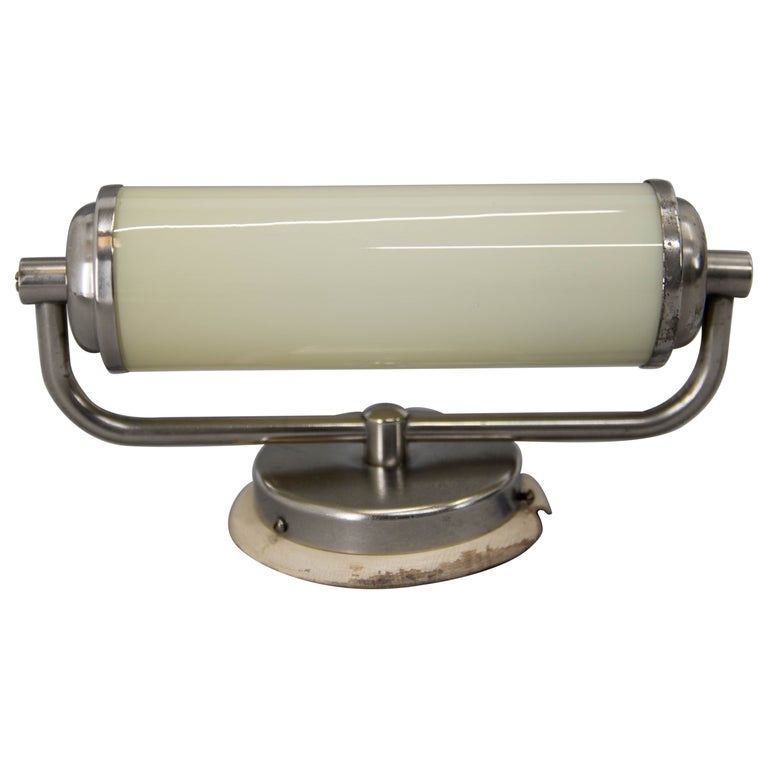 Art Deco or Bauhaus Nickel-plated Wall Lamp, 1930s For Sale at 1stDibs