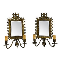 French Napoleon III Style Bronze Wall Sconces