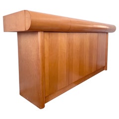 Curved Drawer Custom Contemporary Postmodern Credenza Sideboard in Maple