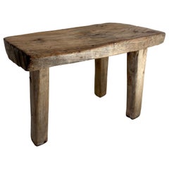 Vintage Hardwood Stool from Yucatan, Mexico