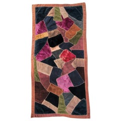 19th C Silk & Velvet Hired Hands Quilt