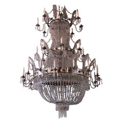 Antique Crystal French Style Chandelier