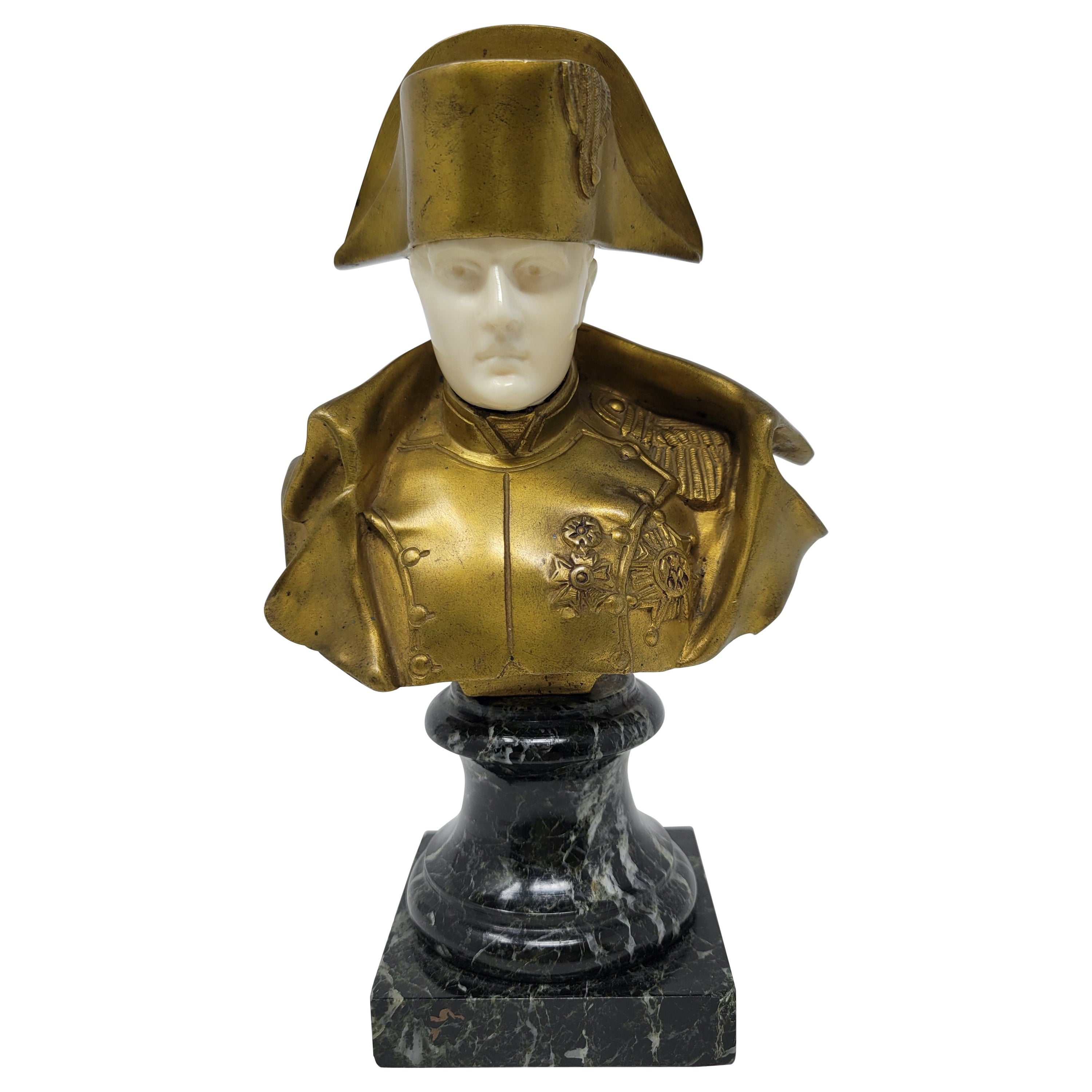 Reproduction Bust Napoleon Epaulettes Bronze Green 7.5/5/3 cm 