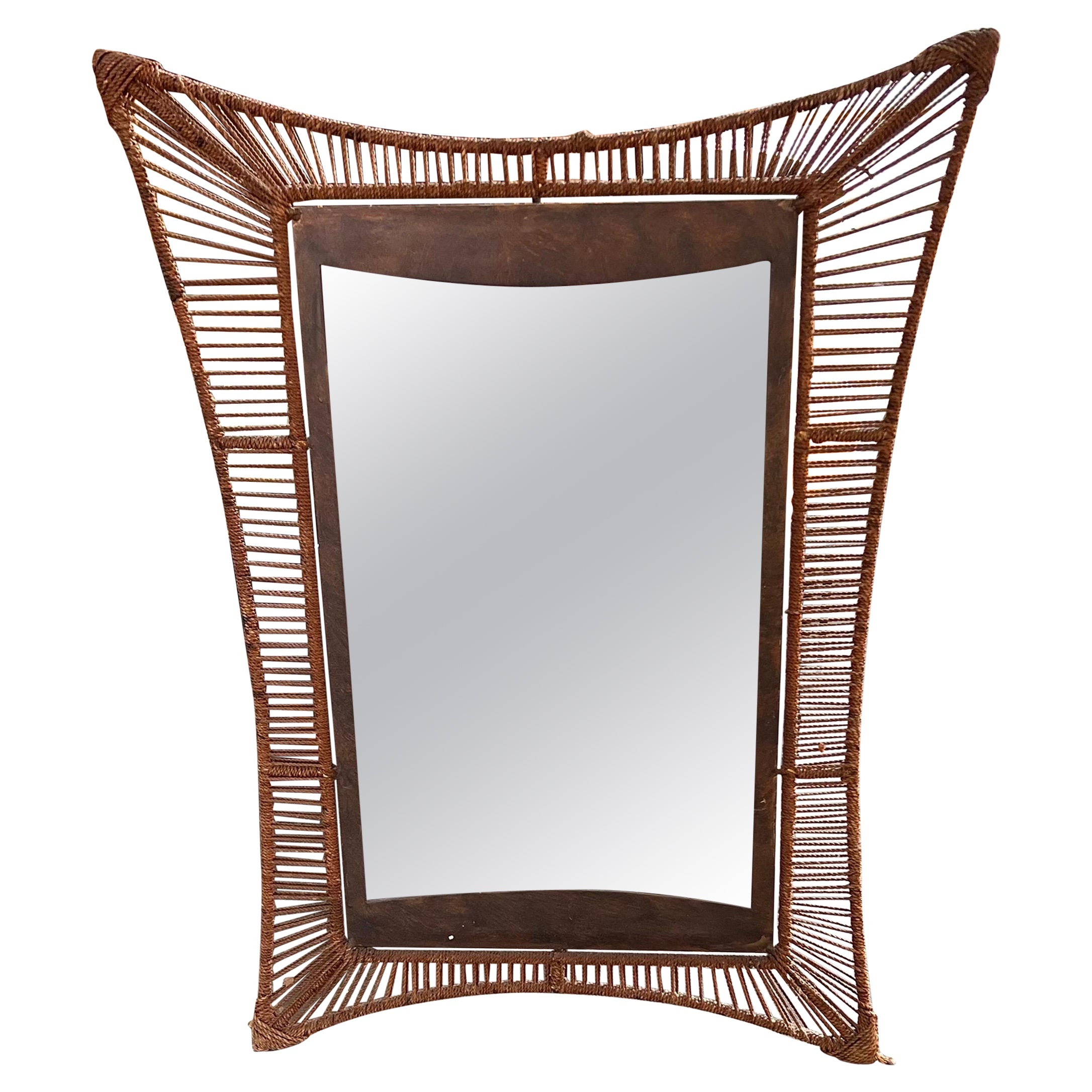 large Sailor's Knot Macrame Mirror at 1stDibs