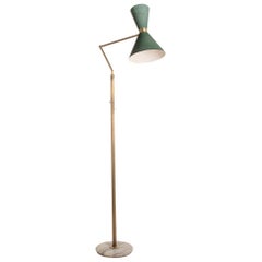 50s Floor Lamp Conical Double Light Shade Modern Design