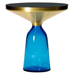 ClassiCon Bell Side Table in Brass & Sapphire Blue by Sebastian Herkner IN STOCK
