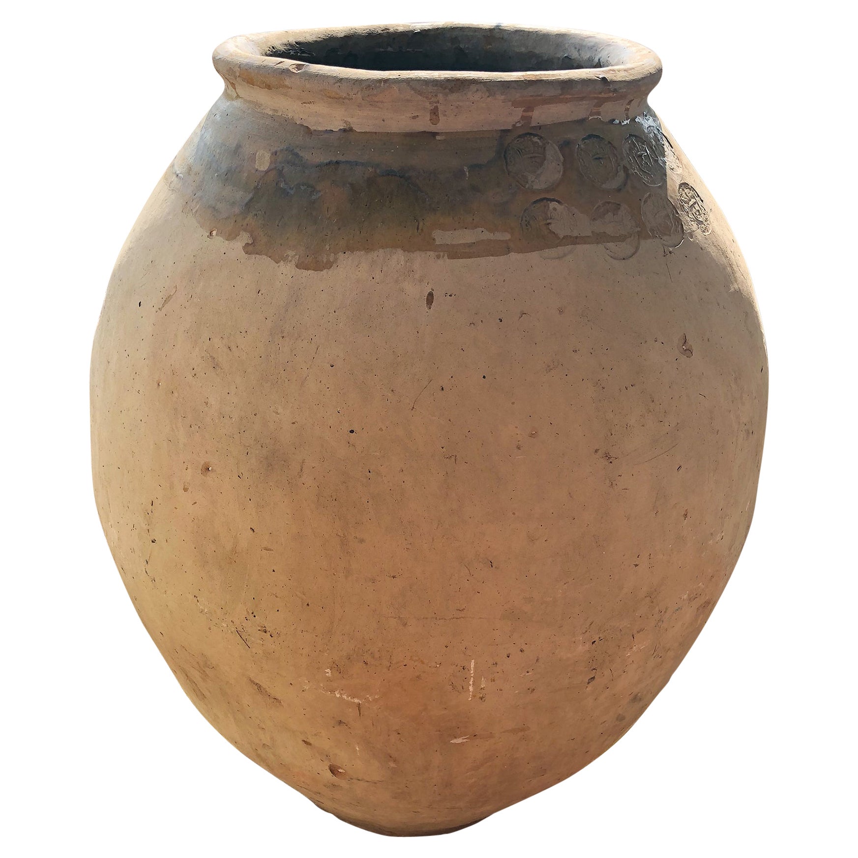 16th Century Biot Olive Oil Jar/Garden Pot Planter from Fréjus, Eight Stamps P  For Sale