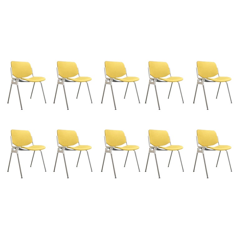 1970 Set of 10 vintage DSC 106 chairs by Giancarlo Piretti for Anonima Castellli