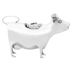 Crémier anglais en argent sterling en forme de vache