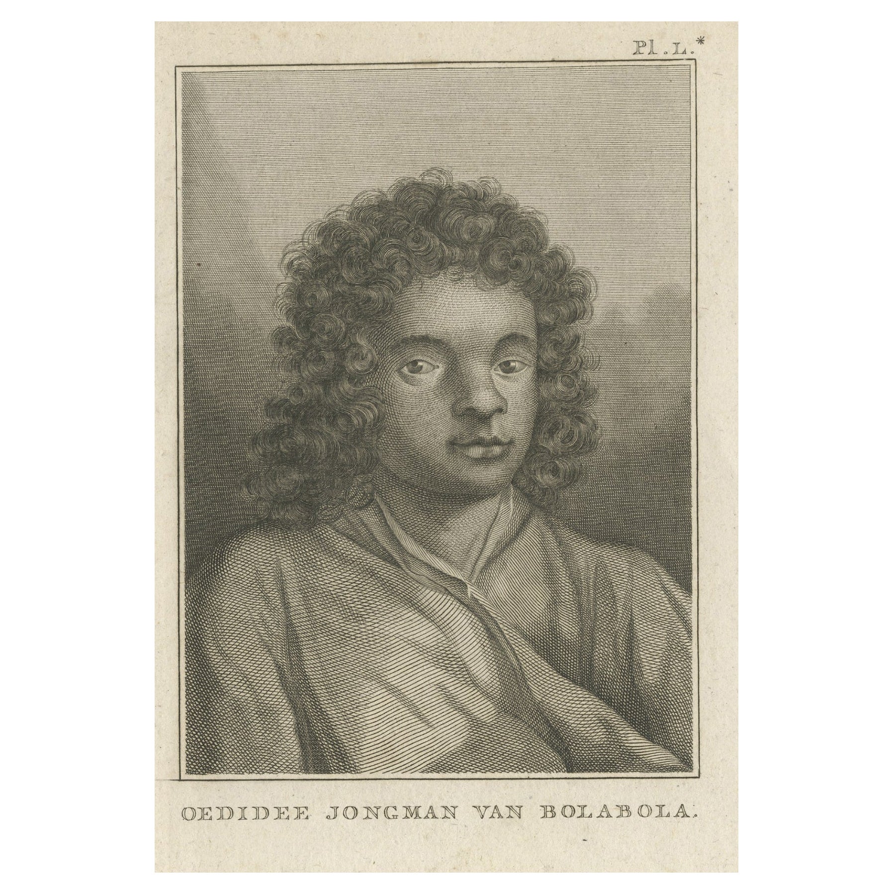 Antique Print of Oedidee, a Native from Bora Bora, 1803 For Sale