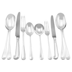 Retro Sterling Silver Canteen of Cutlery for Eight Persons