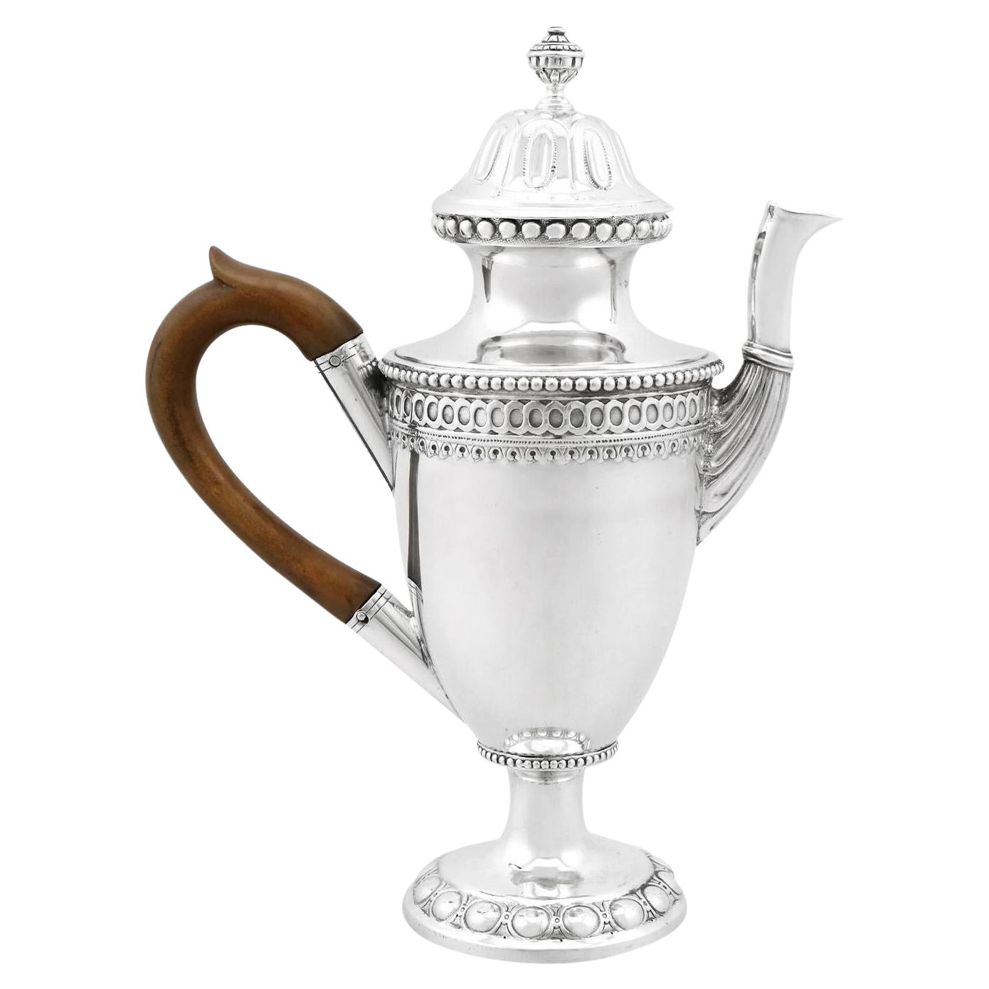 Cafetera alemana de plata del siglo XVIII en venta