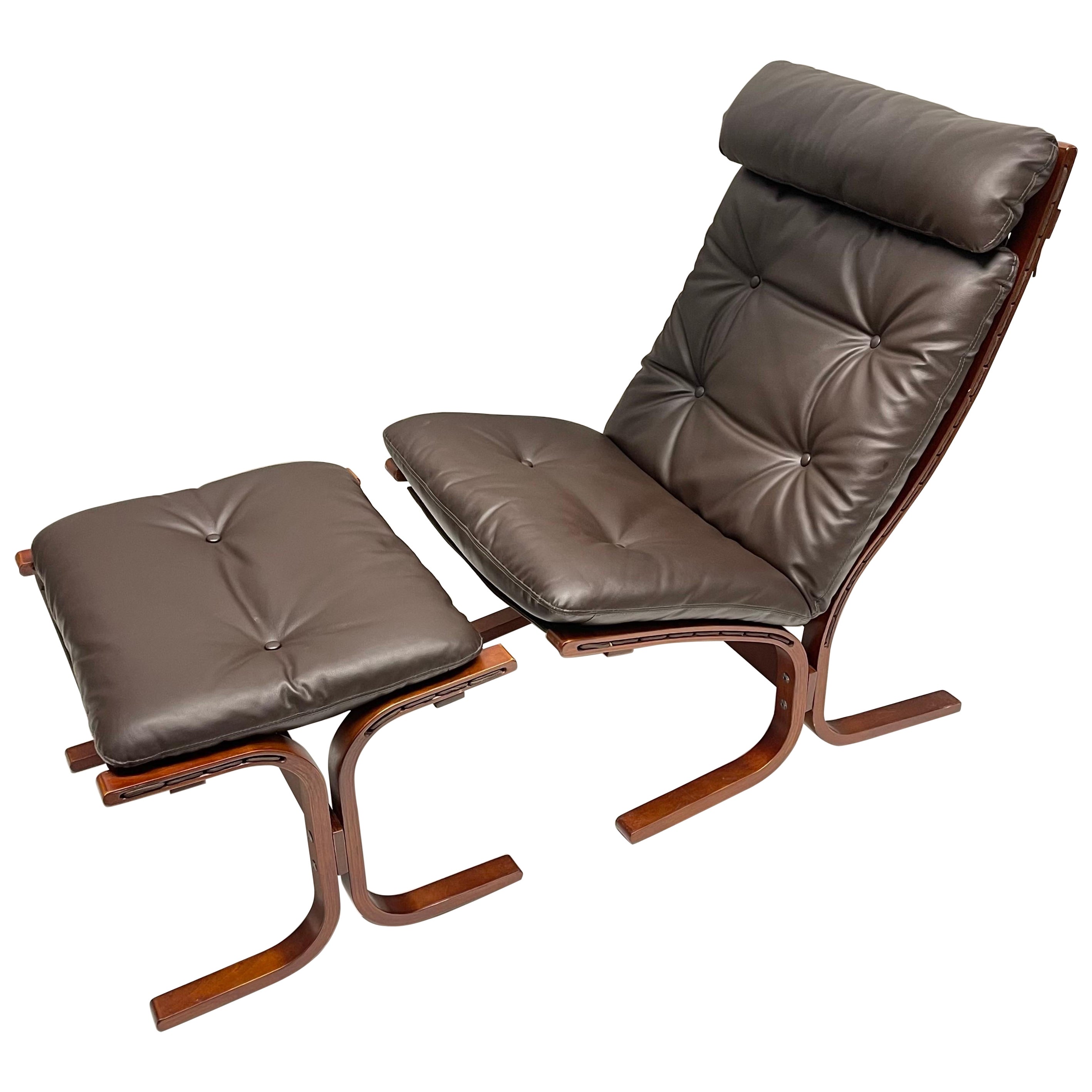 Ingmar Relling Rosewood "Siesta" Chair and Ottoman for Westnofa, Norway, 1960's