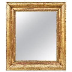 Miroir français ancien en bois doré, période Louis-Philippe, vers 1845