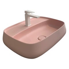 In Stock in Los Angeles, Rosa Pink Nur Washbasin, by Massimiliano Bracon