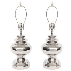 Bitossi Platinum Glazed Ceramic Lamps