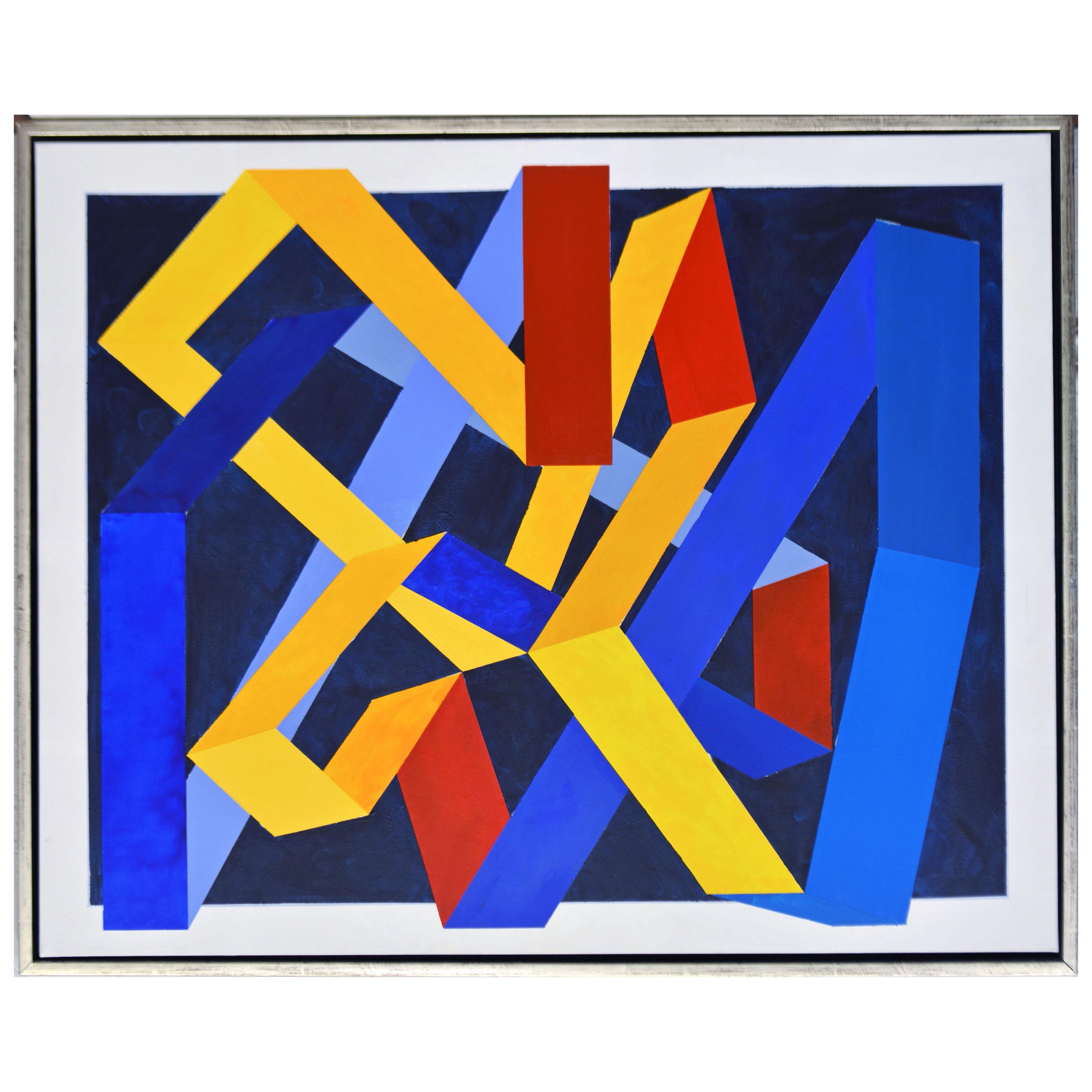 Mouvement" Grande composition abstraite originale en couleurs d'Anders Hegelund 21e C. en vente