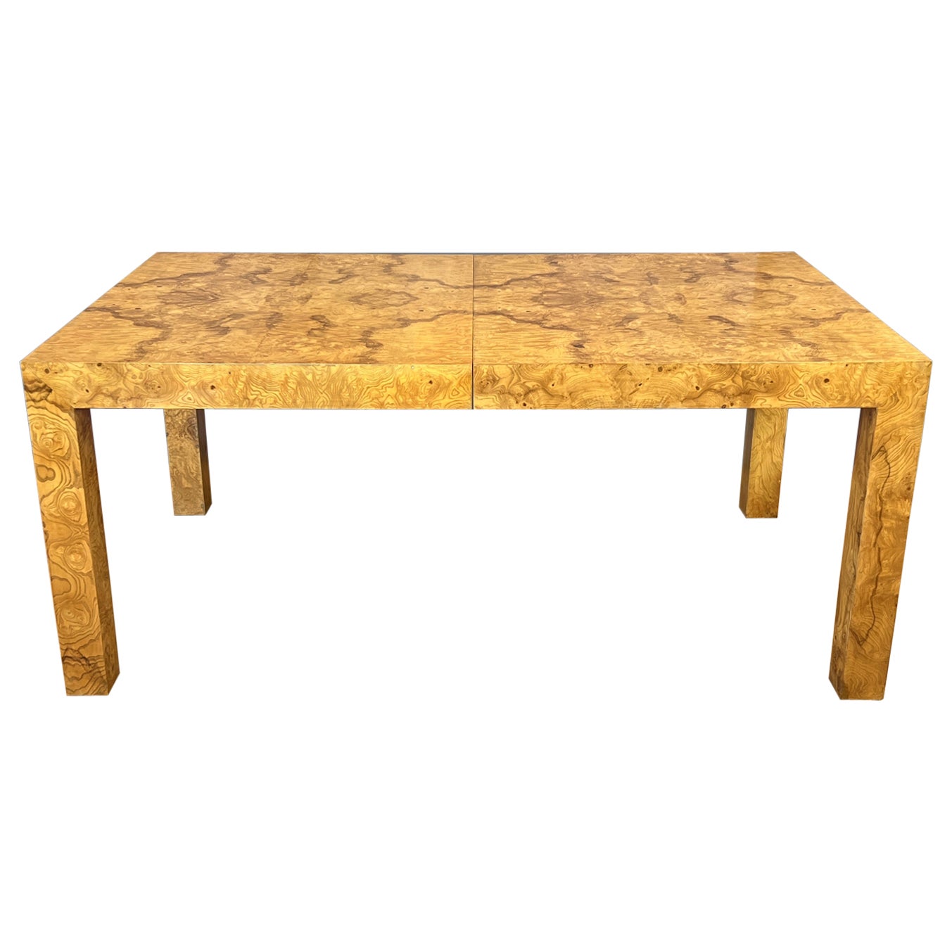 Parsons Maple Burl Dining Table Designed by Milo Baughman