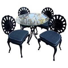 Set of Four Grotto Shell Chairs and Matching Table