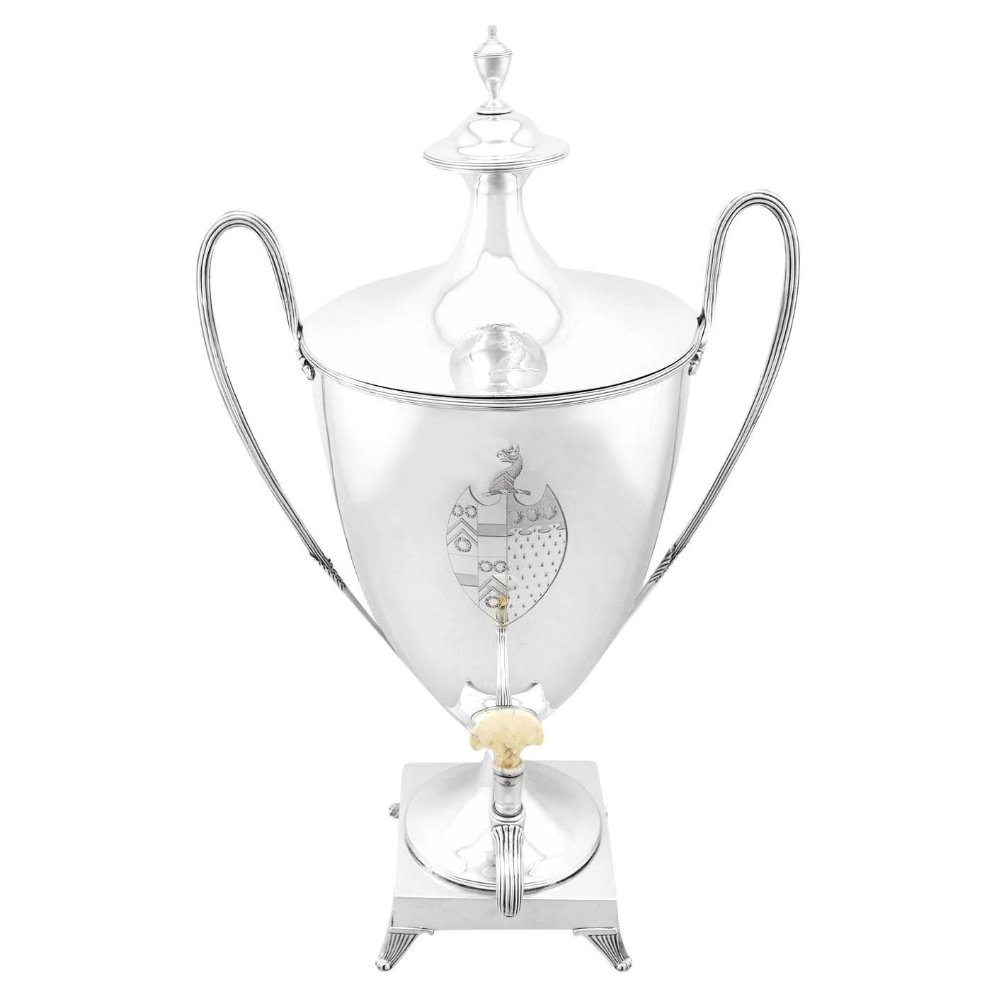 Edward Fernell Antique Sterling Silver Samovar For Sale