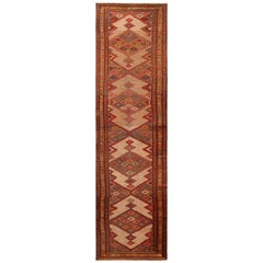 Antique Persian Serab Runner Rug. Size: 4 ft x 14 ft 5 in
