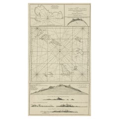 Map & Views of the Cape Verde Islands, in the Atlantic Ocean, West-Africa, 1775