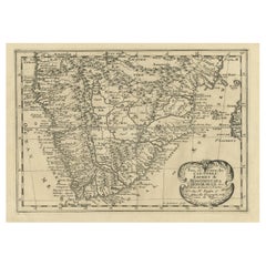 Antique Original Copperplate Engraved Detailed Map of South Africa, ca.1680
