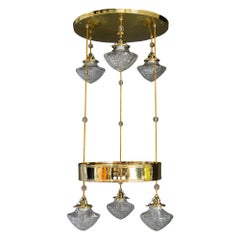 Antique Art Deco Chandelier Vienna Around 1920s