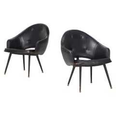 Pair of Lounge Chairs Attributed to Jacques Adnet