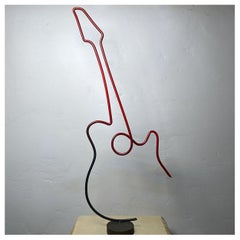 One of a Kind Guitar Steel Cable Sculpture