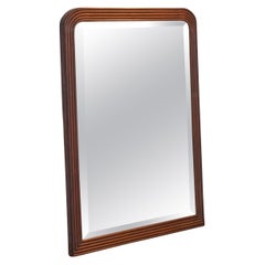 Carved and Facetted Wall Mirror in Oak