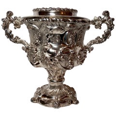 Antique English Georgian Sterling Silver Champagne Bucket, Circa 1835