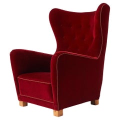 Vintage Fritz Hansen Lounge Chair Model #1672