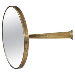 Round Wall Mirror in Solid Bronze from the 40's